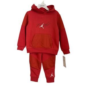NWT Jordan Outfit Hoodie & Jogger Set Lobster, Red/Orange, Toddler Boy 2T